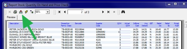 POS Software On hand and price report