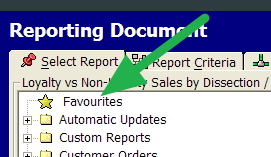 Point of Sale Software favourite reports
