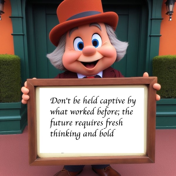 Don't be held captive by what worked before; the future requires fresh thinking and bold action.