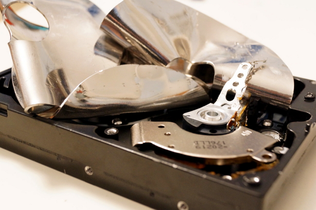 Hard drive destroyed