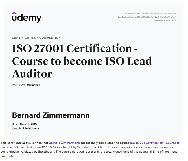 ISO 27001 certification