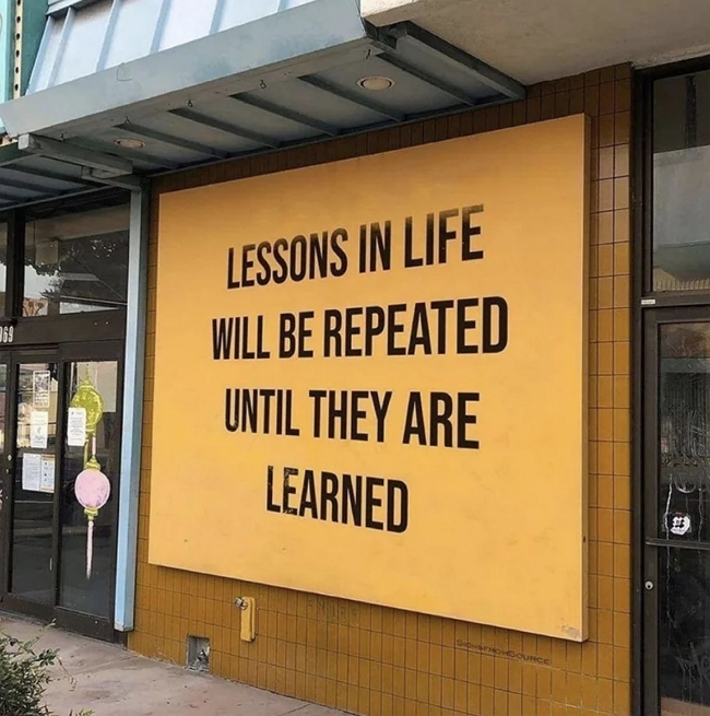 Saying on the lessons of life