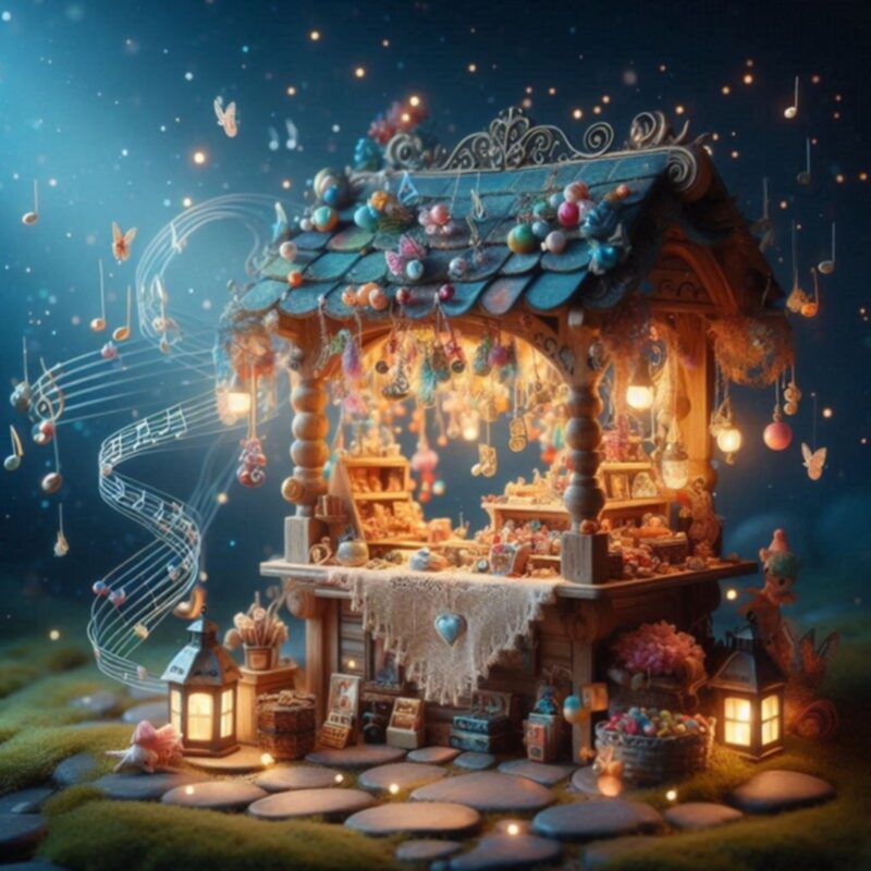 Music playing in a shop