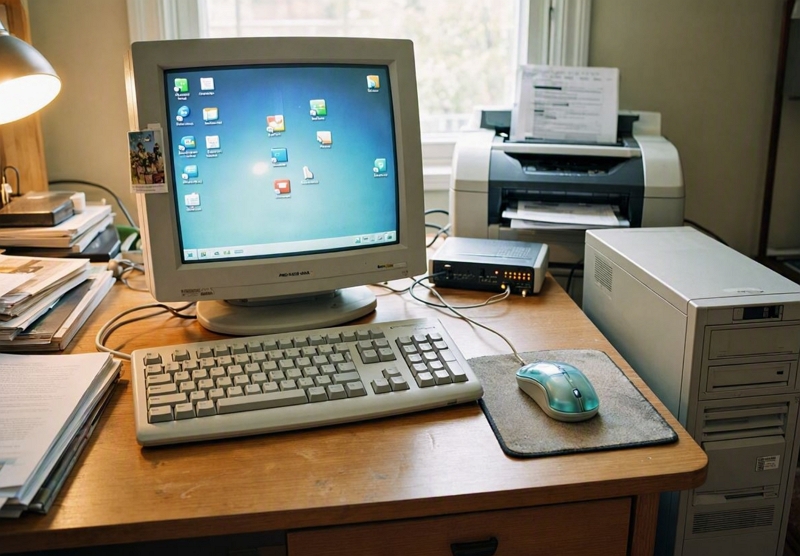 Old computers at work