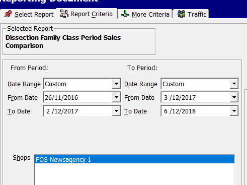 Options to compare periods