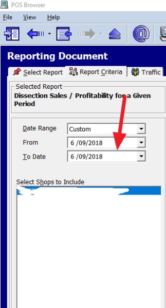 Dissection select dates