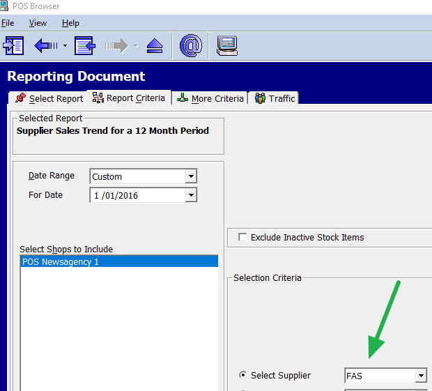 Supplier trend options