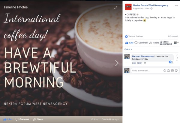 International coffee day from Nextra