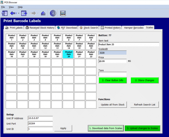 Integrated scales to produce labels