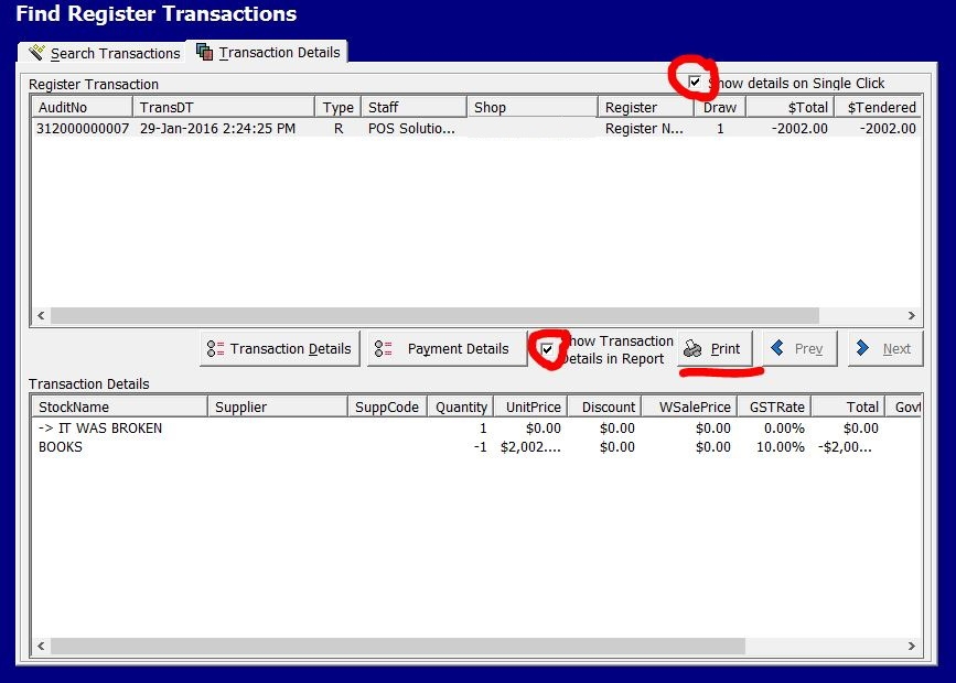 returns report