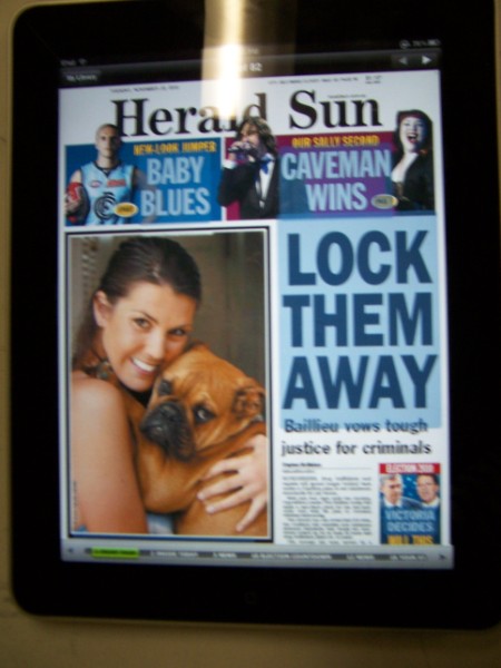Herald-Sun on an iPad